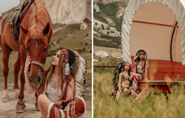 Идеи для фотосессии в Крыму в гэмпинге «White Rock»